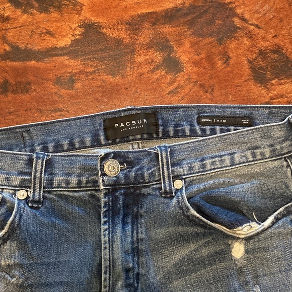 Pacsun Ripped Skinny Jeans Size 31x32 - Picture 2 of 5